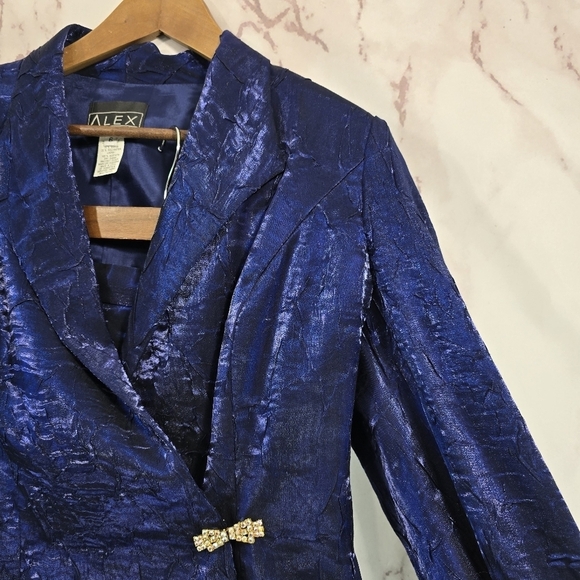 Alex Evenings Skirt Set Womens 6 Small Purple Midi Maxi Jacket Outfit Two Piece - Picture 14 of 15